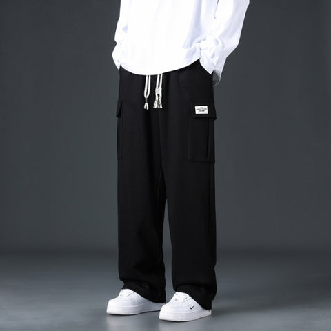 Mens Casual Pants Loose Draping And Wide-leg