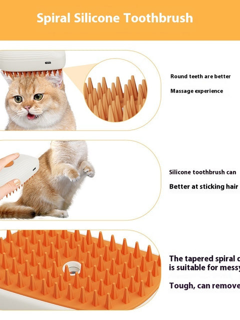 USB Rechargeable Pets Steam Brush Spray Massage Comb Pet Grooming Tools Cat Steam Comb Pet Products