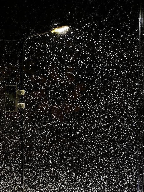 Magic Snowy Landscape Night Lights Small Street Light Snowy Flowing Night DIY Christmas Lights Christmas Desktop Decor Handmade