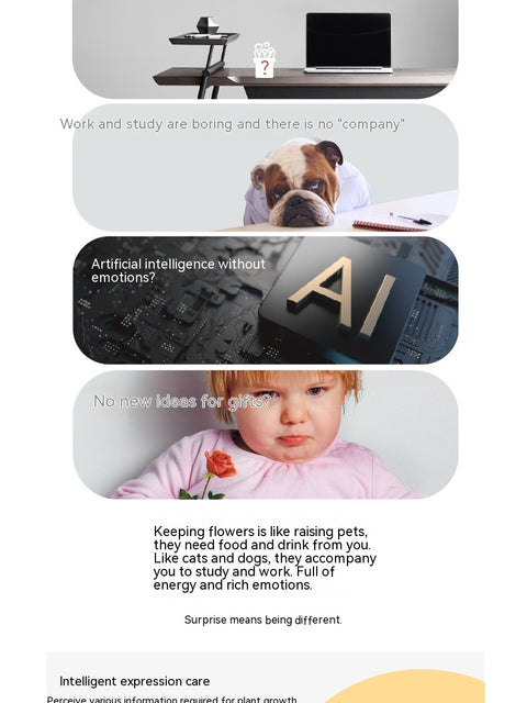 Smart Planter Endless Fun Over 49 Rich Expressions 7 Smart Sensors And AI Chips Make Raising Plants Easy And Fun