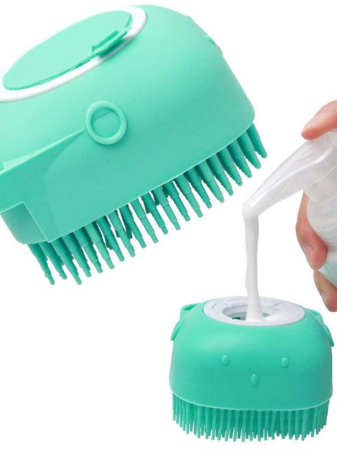 Pet Dog Shampoo Massager Brush Cat Massage Comb Grooming Scrubber Shower Brush For Bathing Short Hair Soft Silicone Brushes