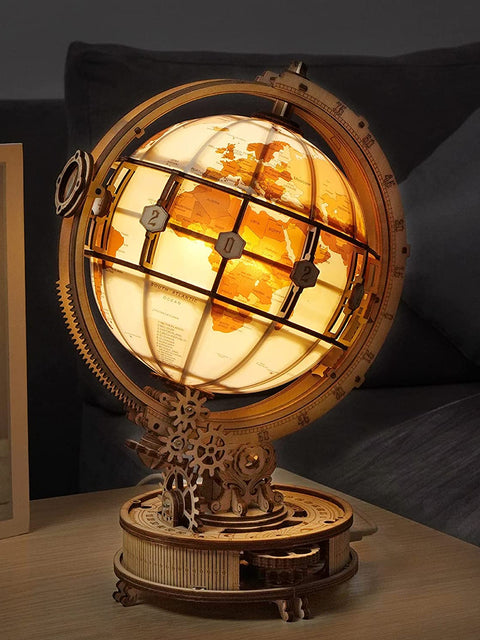 Rokr Luminous Globe 3D Wooden Hot Selling 180PCS Model Building Block Kits Toy