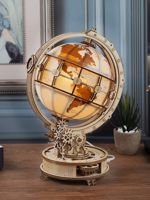 Rokr Luminous Globe 3D Wooden Hot Selling 180PCS Model Building Block Kits Toy