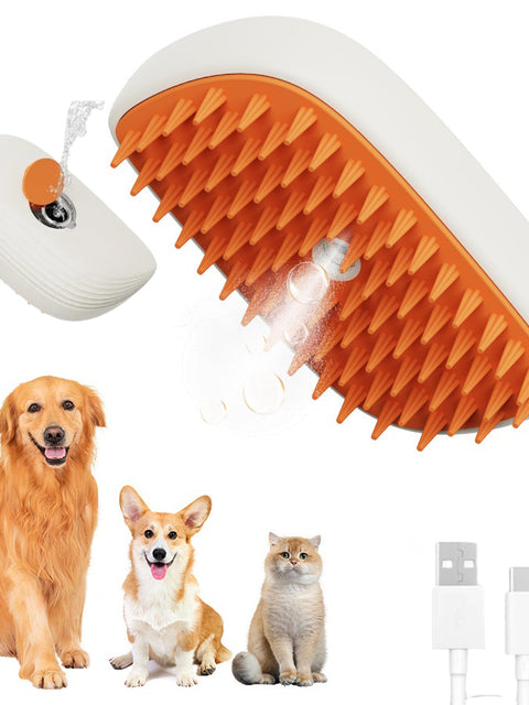 USB Rechargeable Pets Steam Brush Spray Massage Comb Pet Grooming Tools Cat Steam Comb Pet Products
