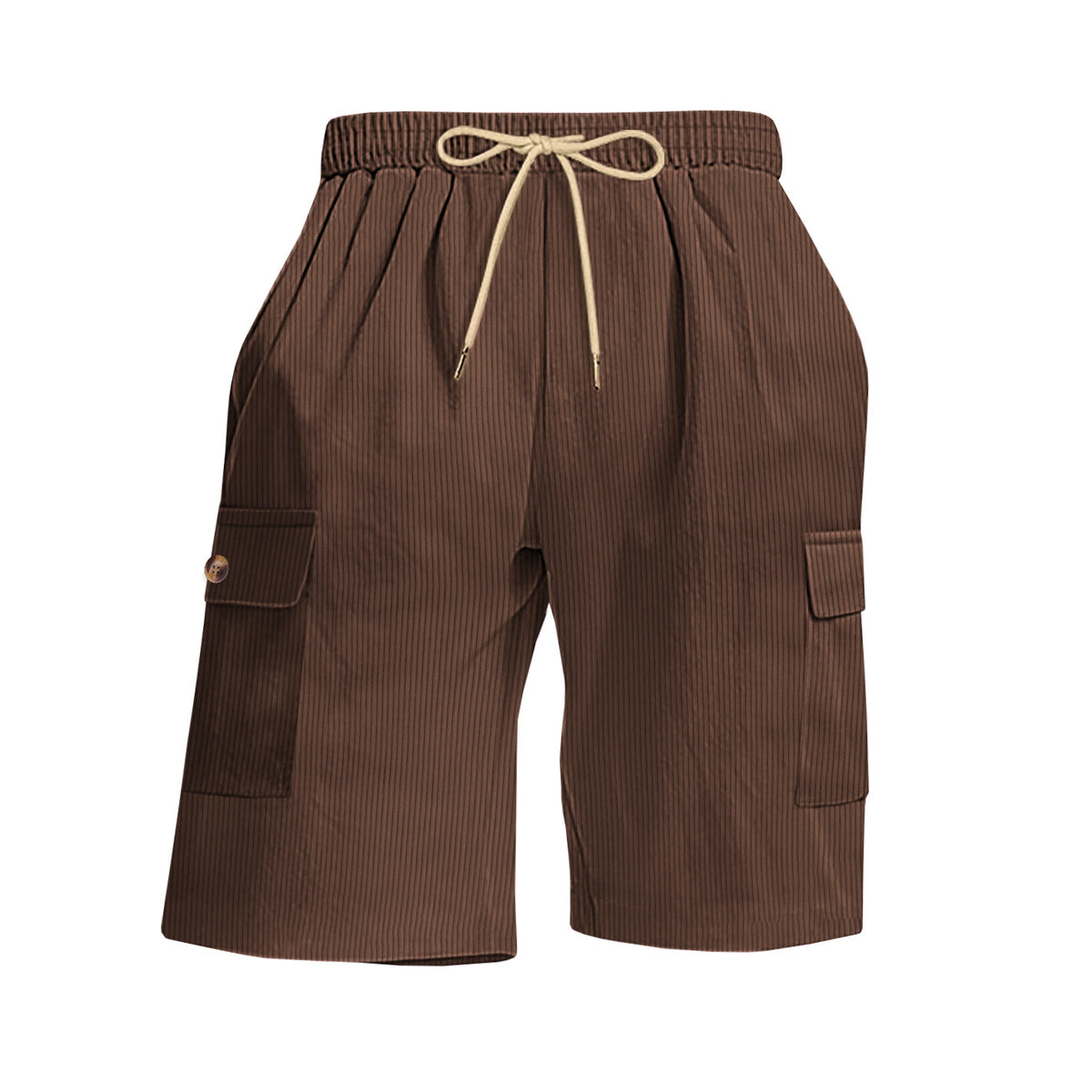 Mens Corduroy Multi-Pocket Shorts For Sports