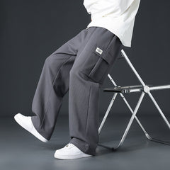 Mens Casual Pants Loose Draping And Wide-leg