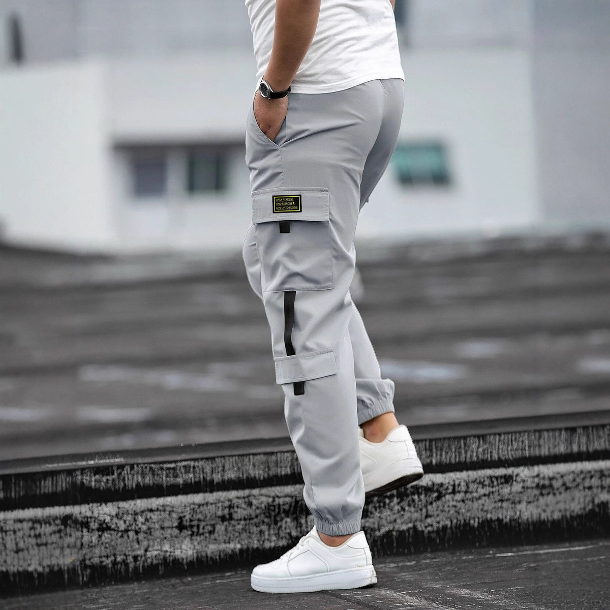 Mens Retro Jogger Casual Work Pants