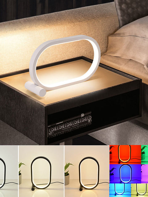 Usb Plug-In Lamp Oval Acrylic Lamp Touch Control Dimmable Modern Simple Creative Night Lamp Bedside Reading Lamp Desk Table Led