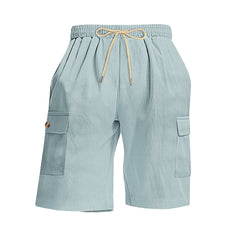 Mens Corduroy Multi-Pocket Shorts For Sports
