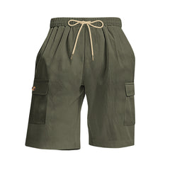 Mens Corduroy Multi-Pocket Shorts For Sports