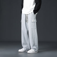 Mens Casual Pants Loose Draping And Wide-leg