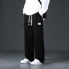 Mens Casual Pants Loose Draping And Wide-leg
