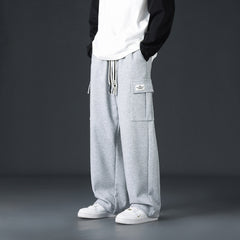 Mens Casual Pants Loose Draping And Wide-leg
