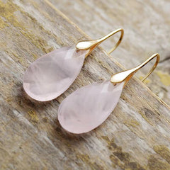 Simple High-quality Natural Tigers Eye Pendant Earrings