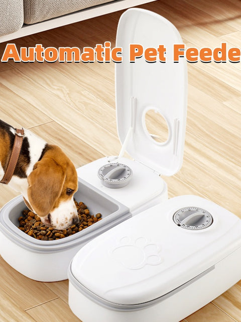 Automatic Pet Feeder Smart Food Dispenser For Cats Dogs Timer Stainless Steel Bowl Auto Dog Cat Pet Feeding Pets Supplies