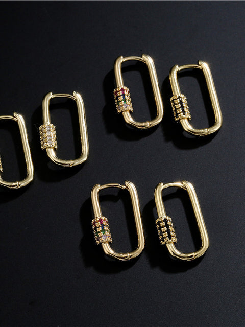 Cool Minimalist Geometric Metal Earrings