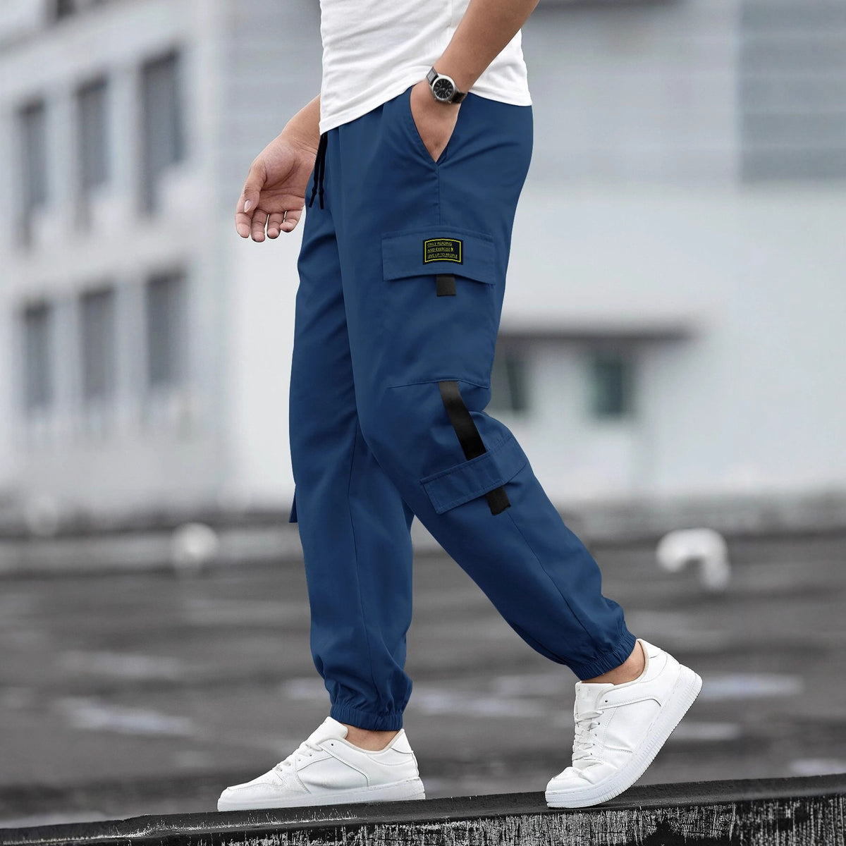Mens Retro Jogger Casual Work Pants