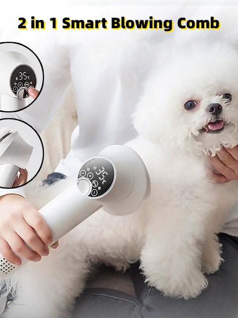 Smart Pet Hair Dryer Dog Golden Retriever Cat Grooming Hairdressing Blow & Comb Silent No Harm Pet Cleaning Supplies Pet Products