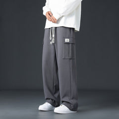 Mens Casual Pants Loose Draping And Wide-leg